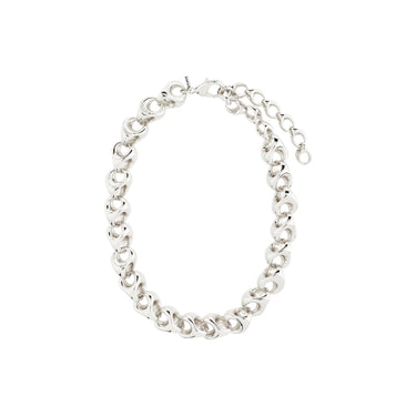 Collar de cadena gruesa, eslabones sólidos, baño de plata esterlina — DUNE