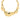 Collar statement grueso, con formas geométricas, baño de oro 18k — FREE