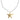 Collar lazo de cuero, dije sólido grande estrella de mar, baño de oro 18k — FORCE