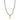 Collar lazo de cuero, dije sólido grande de gota, baño de oro 18k — INTENT