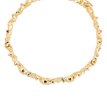 Collar corto grueso sólido de forma irregurar baño de oro 18k — SUNSET