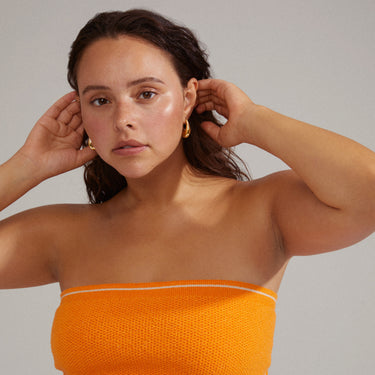 Aretes de aro grandes y gruesos, baño de oro 18k — AUTUMN