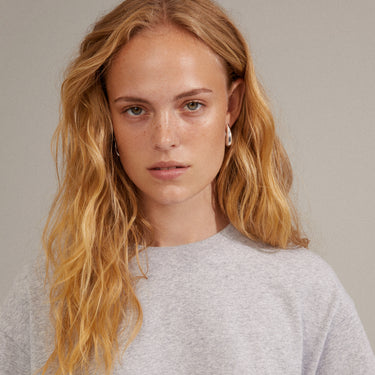 Aretes de aro grandes y gruesos, baño de plata esterlina — AUTUMN