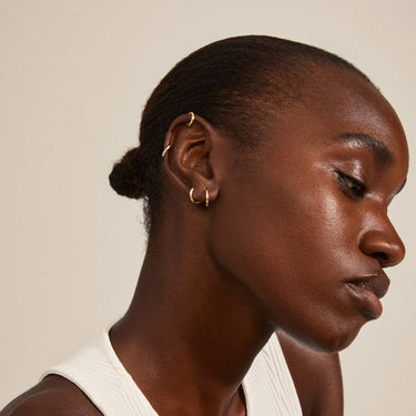 Pack 2 aretes de aro mini, baño de oro 18k — ARIELLA