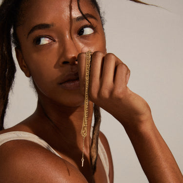 Pulsera multicadenas finas de distintos diseños, baño de oro 18k — LILY