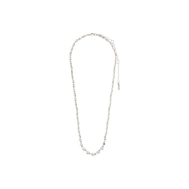 Collar cadena fina, con cristales, baño de plata esterlina — IMOGENE