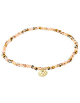 INDIE Pulsera mezcla marrón, recubierta en oro