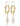 CONSTANCE Set de Aretes 2 en 1 recubiertos en oro