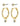 ELNA Aretes de cristal set 2 en 1 recubiertos de oro