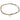 INDIE Pulsera gris, recubierta en oro
