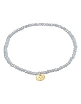 INDIE Pulsera azul, recubierta en oro