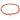 INDIE Pulsera roja, recubierta en oro