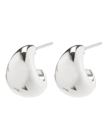 ALEXANE Mini Aretes de aro gruesos recubiertos de plata