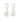 SKY Aretes de perlas recubiertos de plata