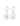 SKY Aretes de perlas recubiertos de plata