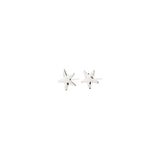 Aretes de botón, forma estrella de mar, baño de plata esterlina — ANDRE