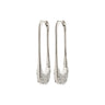 Aretes de aro, forma de alfiler, baño de plata esterlina — INSTANT