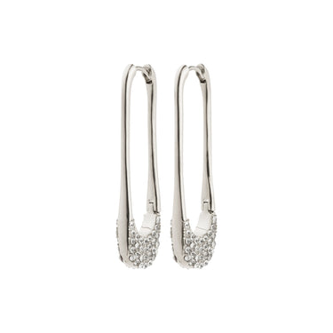 Aretes de aro, forma de alfiler, baño de plata esterlina — INSTANT