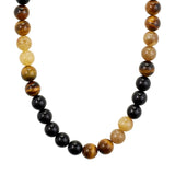 Collar cadena fina, con piedras semi preciosas, baño de oro 18k — UNFOLD