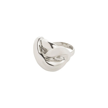 Anillo statement, forma orgánica y suave, baño de plata esterlina — UNFOLD