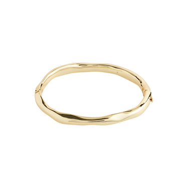 Pulsera cerrada, formas onduladas, baño de oro 18k — HARRISON