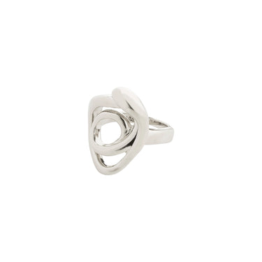 Anillo statement grande, diseño de garabato, baño de plata esterlina — DIEGO