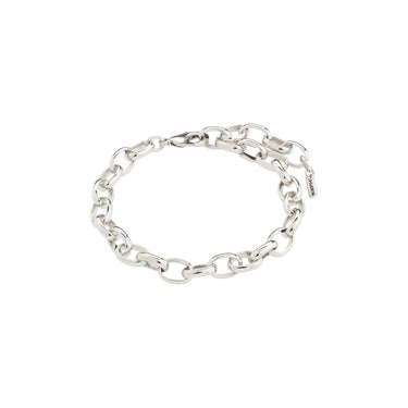 Pulsera charm con eslabones, baño de plata esterlina — CHARM BRACELET